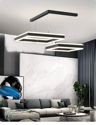 Living Room Simple Square Lamp Chandelier Square Nordic Chandelier Minimalist Dining Room