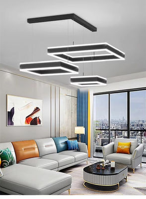 Living Room Simple Square Lamp Chandelier Square Nordic Chandelier Minimalist Dining Room