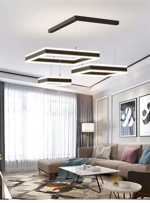 Living Room Simple Square Lamp Chandelier Square Nordic Chandelier Minimalist Dining Room