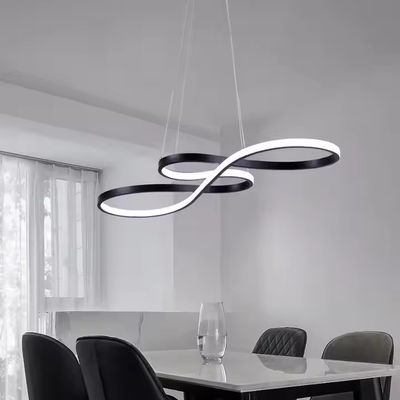 Apartment Kitchen Island Mininalist 50W Twist Pendant Light Chandelier Black Luminaire Lustr Torsion Pendant Light