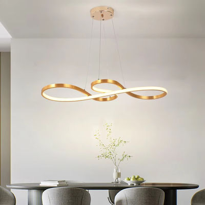 Spiral Gold And White Acrylic Diffuser Pendant Light For Living Room And Open Kitchen Or Sleeping Room Lighting Decoration