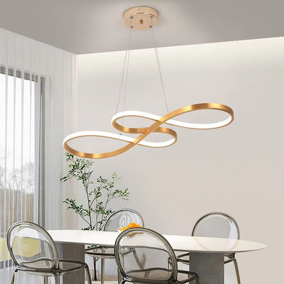 Spiral Gold And White Acrylic Diffuser Pendant Light For Living Room And Open Kitchen Or Sleeping Room Lighting Decoration