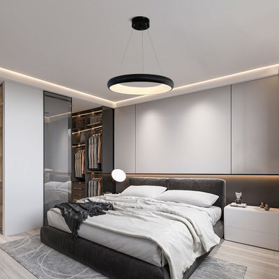Modern Round Acrylic White Black Led Lighting for Hotel Engineering Bright Hanging Ceiling Lights