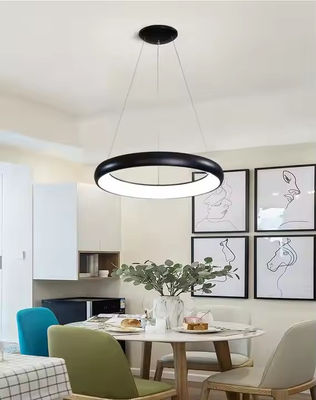 Modern Round Acrylic White Black Led Lighting for Hotel Engineering Bright Hanging Ceiling Lights