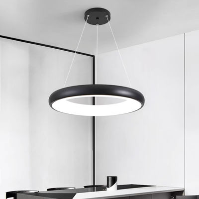 Modern Round Acrylic White Black Led Lighting for Hotel Engineering Bright Hanging Ceiling Lights
