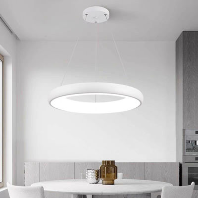 Modern Round Acrylic White Black Led Lighting for Hotel Engineering Bright Hanging Ceiling Lights