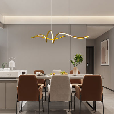 Dining Room Chandelier Fluffy Catkins Linear Italian Pendant Light Decor Luxury Dining Room Dimmable Long Strip Lamp