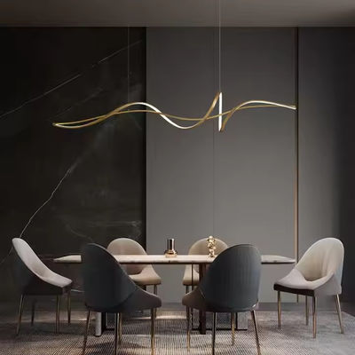 Dining Room Chandelier Fluffy Catkins Linear Italian Pendant Light Decor Luxury Dining Room Dimmable Long Strip Lamp