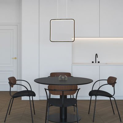 Modern Minimalist square Chandelier Frame LED Aluminum Pendant Lights