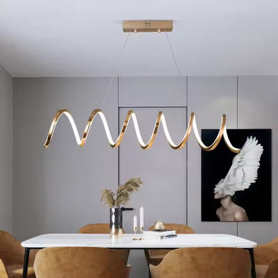 Postmodern Restaurant Chandelier Nordic Wave Shaped Chandelier Exhibition Hall Bar Counter Office Area Indoor Lightingchandelier