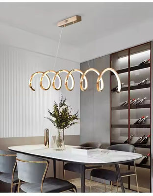 Postmodern Restaurant Chandelier Nordic Wave Shaped Chandelier Exhibition Hall Bar Counter Office Area Indoor Lightingchandelier