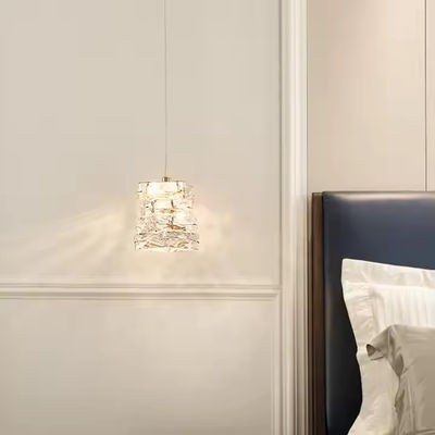 Nordic Luxury Crystal Chandelier Rectangular K9 Crystal Stainless Steel Body for Hotel Bedroom Dining Room Living Room Lobby