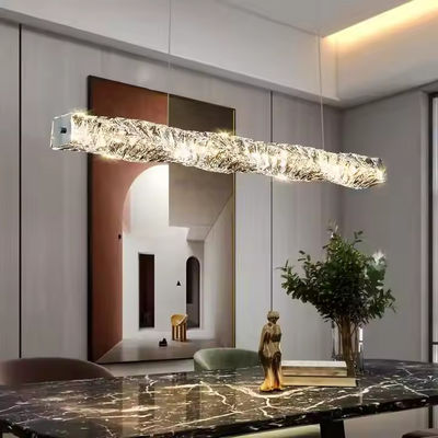 Modern Linear Crystal Chandelier Bar Rectangular Chandelier Customization Dining Pendant Lights