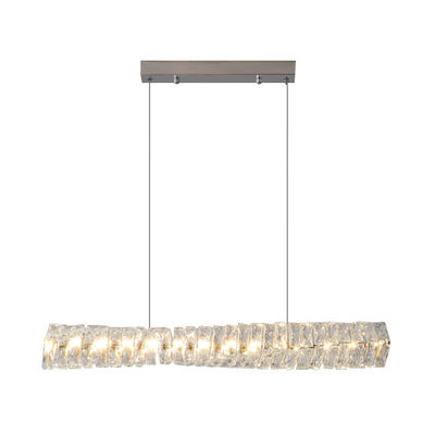 Modern Linear Crystal Chandelier Bar Rectangular Chandelier Customization Dining Pendant Lights