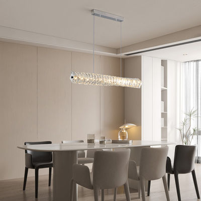 Modern Linear Crystal Chandelier Bar Rectangular Chandelier Customization Dining Pendant Lights