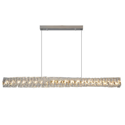 Golden Kitchen Island Pendant Light Nordic LED Rectangle Stainless Steel Hanging Light for Office Restaurant Study Room