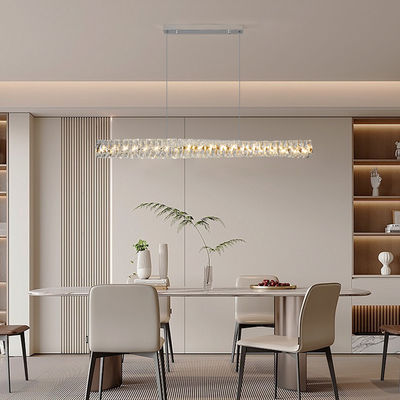 Golden Kitchen Island Pendant Light Nordic LED Rectangle Stainless Steel Hanging Light for Office Restaurant Study Room