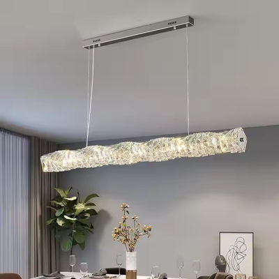 Golden Kitchen Island Pendant Light Nordic LED Rectangle Stainless Steel Hanging Light for Office Restaurant Study Room