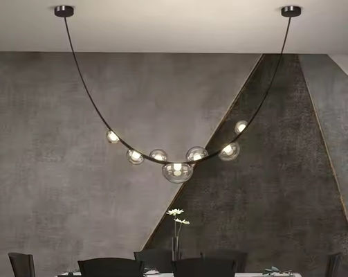 Postmodern Leather Pendant Lamp For Hotel Lobby And Villa Decoration AC 85-265V Input Voltage 4 KG Product Weight