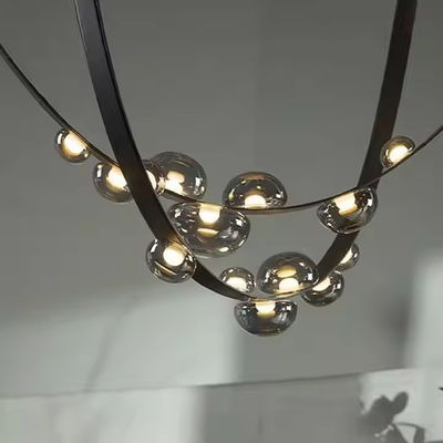 Postmodern Leather Pendant Lamp For Hotel Lobby And Villa Decoration AC 85-265V Input Voltage 4 KG Product Weight