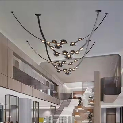 Postmodern Leather Pendant Lamp For Hotel Lobby And Villa Decoration AC 85-265V Input Voltage 4 KG Product Weight