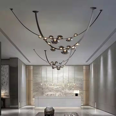 Postmodern Leather Pendant Lamp For Hotel Lobby And Villa Decoration AC 85-265V Input Voltage 4 KG Product Weight