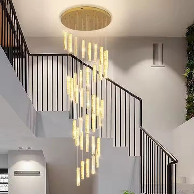 3000K-6500K Color Temperature Crystal Chandelier LED Ring for Modern Hotel Lobby Staircase Villa