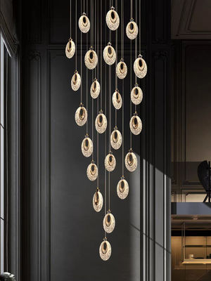 Customized Ultra Long Duplex Home Chandelier Light With AC 165-265V Input Voltage And 50000 Hours Lifespan