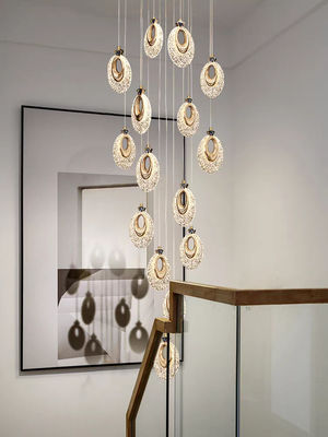 Customized Ultra Long Duplex Home Chandelier Light With AC 165-265V Input Voltage And 50000 Hours Lifespan