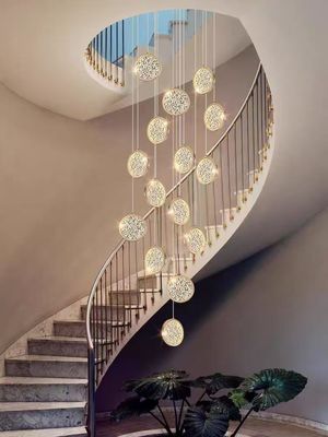 Luxury Hotel Lobby Decorative Gold Big Size Customized Modern Led Ceiling Chandelier