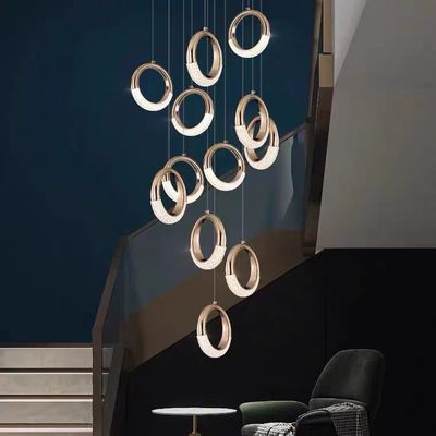 Postmodern Light Luxury Pendant Light For Bedroom Staircase And Dining Table 50000 Hours Lifespan Aluminum Acrylic Material