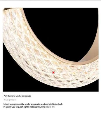 Postmodern Light Luxury Pendant Light For Bedroom Staircase And Dining Table 50000 Hours Lifespan Aluminum Acrylic Material