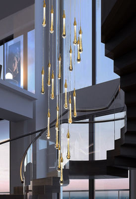 Postmodern Light Luxury Pendant Light For Bedroom Staircase And Dining Table 50000 Hours Lifespan Aluminum Acrylic Material