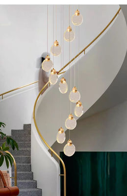 Indoor LED Pendant Lighting Modern Crystal Bedroom Hanging Light With Aluminum And Clear Crystal