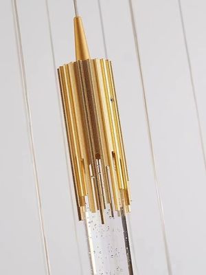 LED Patch Bulb Modern Long Crystal Rod Pendant Lamp For Luxurious Design In Living Room Dining Room Or Staircase