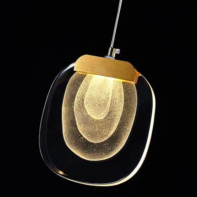 Nordic Light Luxury Designer LED Light Strip Crystal Glass Pendant Lamp For Living Room Dining Room Villa Staircase