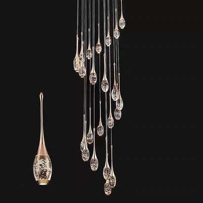 Crystal Light Rotating Staircase Perfume Bottle-Shaped Stair Light For Duplex Living Rooms
