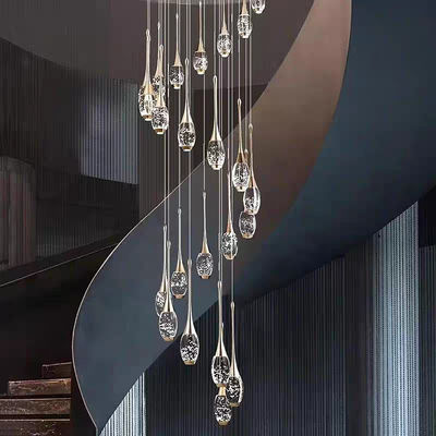 Crystal Light Rotating Staircase Perfume Bottle-Shaped Stair Light For Duplex Living Rooms