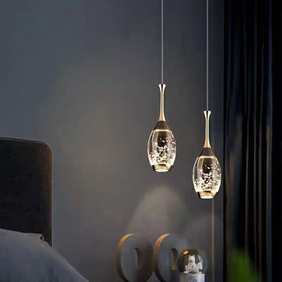 Crystal Light Rotating Staircase Perfume Bottle-Shaped Stair Light For Duplex Living Rooms