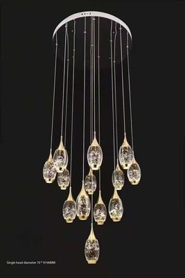 Crystal Light Rotating Staircase Perfume Bottle-Shaped Stair Light For Duplex Living Rooms