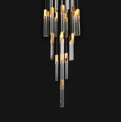 Customizable Entryway Chandelier DY2838 Gold Crystal Small Square Box 61*370mm Full Design And Sample Customization