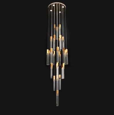Customizable Entryway Chandelier DY2838 Gold Crystal Small Square Box 61*370mm Full Design And Sample Customization