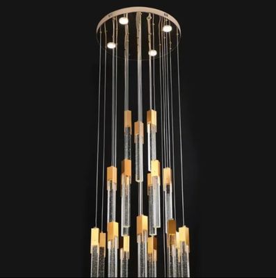 Customizable Entryway Chandelier DY2838 Gold Crystal Small Square Box 61*370mm Full Design And Sample Customization