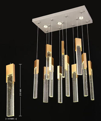 Customizable Entryway Chandelier DY2838 Gold Crystal Small Square Box 61*370mm Full Design And Sample Customization