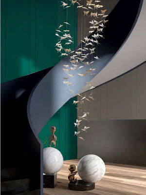 Nordic Creative White Ceramic Butterfly Living Room Chandelier Simple Modern Dining Room Stairs Bedroom Villa Ceramic Lamps
