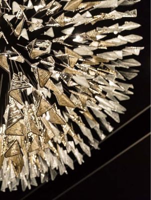 Modern Triangle Chandelier Gold White Transparent Glass Chandelier Light Luxury Large Chandelier Non-standard Custom Lamp
