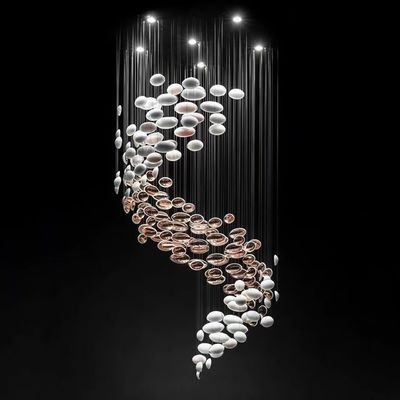 Customized Hotel Lobby Oegg-shaped Art Pendant Lamp Sales Department Sand Table Duplex Building Model Room Club Non-standard Lamps