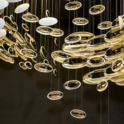 Customized Hotel Lobby Oegg-shaped Art Pendant Lamp Sales Department Sand Table Duplex Building Model Room Club Non-standard Lamps