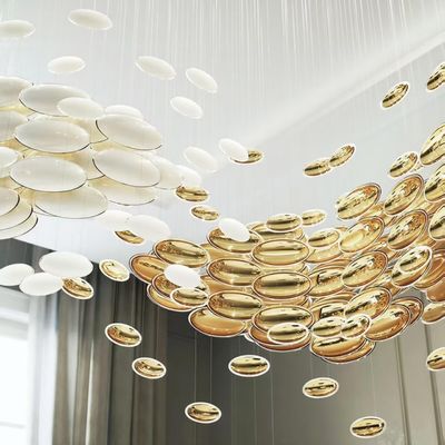 Customized Hotel Lobby Oegg-shaped Art Pendant Lamp Sales Department Sand Table Duplex Building Model Room Club Non-standard Lamps