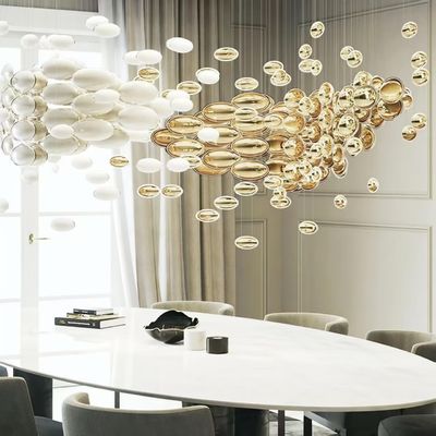 Customized Hotel Lobby Oegg-shaped Art Pendant Lamp Sales Department Sand Table Duplex Building Model Room Club Non-standard Lamps